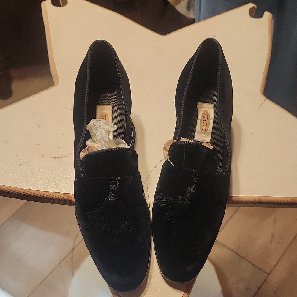 Womans Black Velvet Loafers